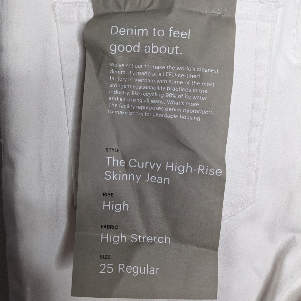 EVERLANE Curvy Authentic Stretch High-Rise Skinny Jean Black NEW Size 25 Regular - Picture 6 of 8